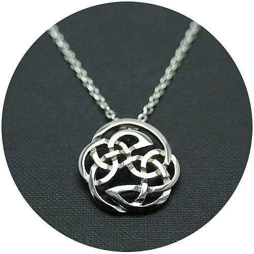 Celtic Knot Necklace - Sterling Silver (with Four Stone Options) – Sons of  Vikings
